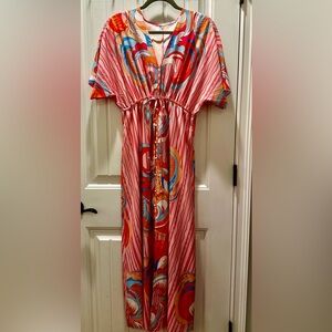 Vibrant Multicolor Maxi Dress/cover up